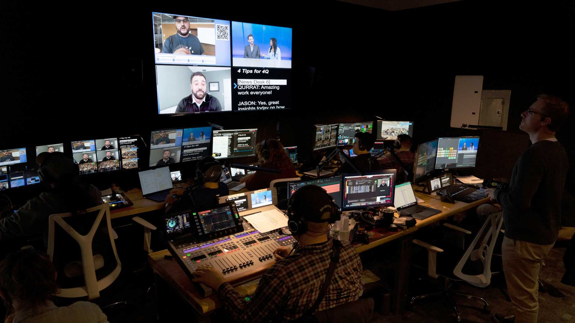 Picture of people working in a control room
